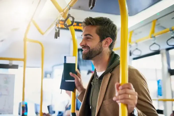 Young Man on Bus